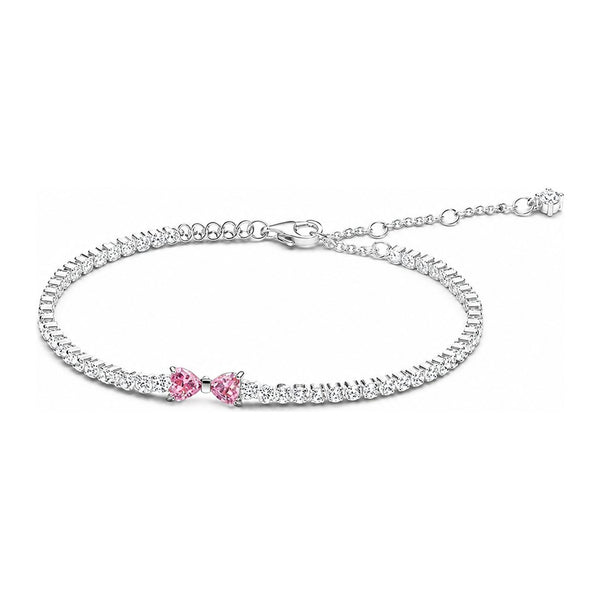 Pulsera 925 moño rosa