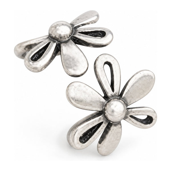 Anillo doble flor