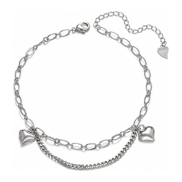 Pulsera 925 corazón y cadena colgante