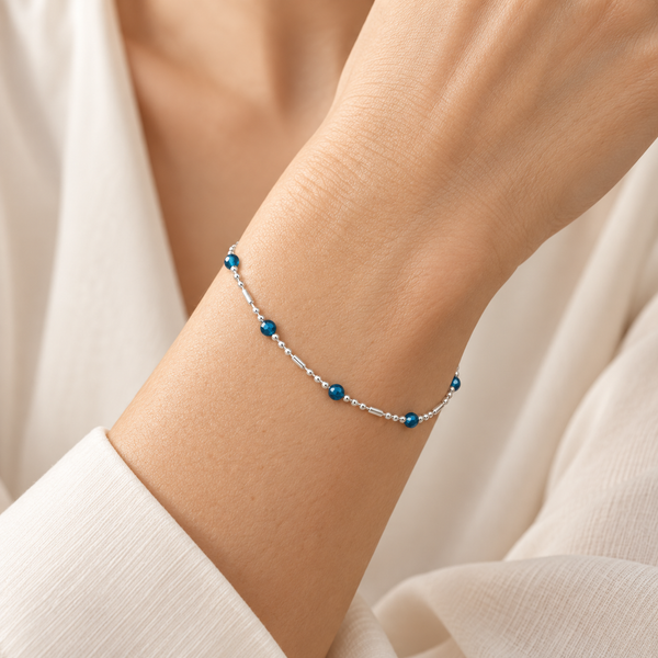 Pulsera 925 detalles azul