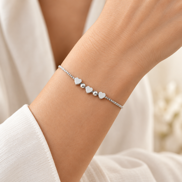 Pulsera 925 3 corazones