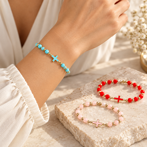 Pulsera cruz colores