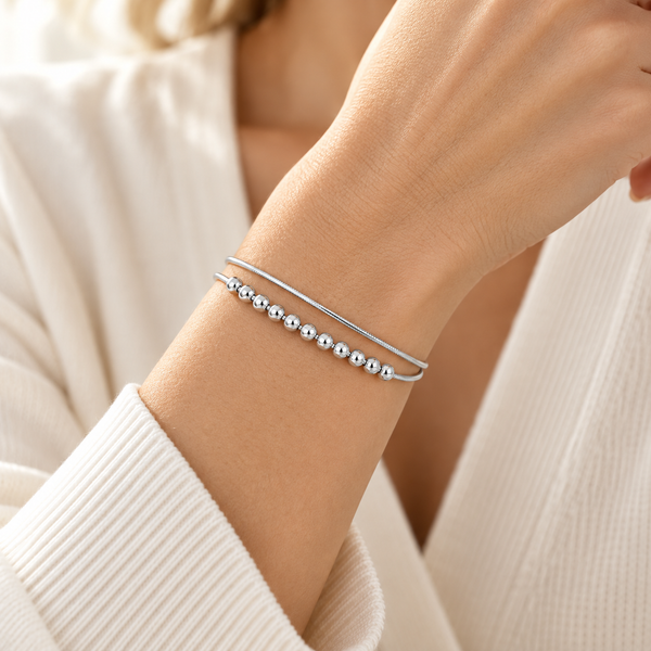 Pulsera 925 círculos continuos