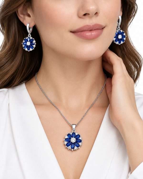 Set completo 925 flores azul